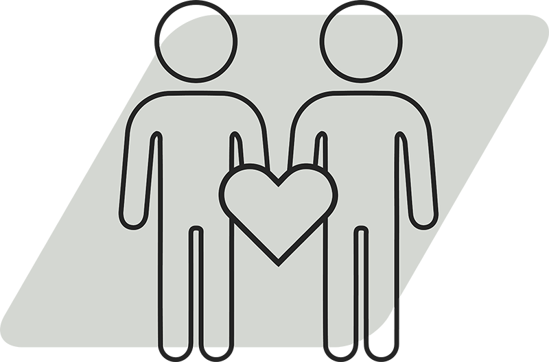 two people in love clipart black and white