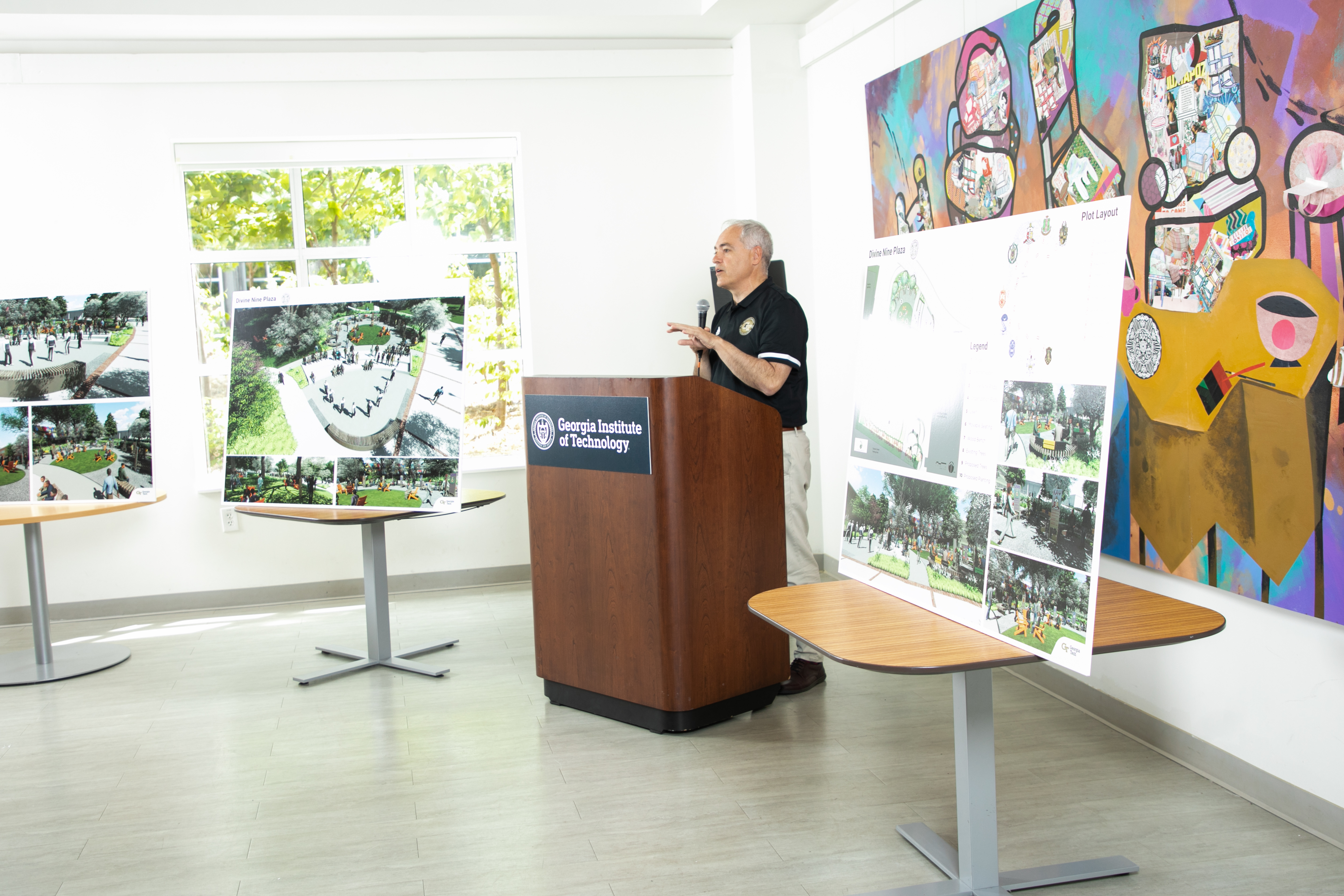 President Angel Cabrera speaking at the D9 Groundbreaking event
